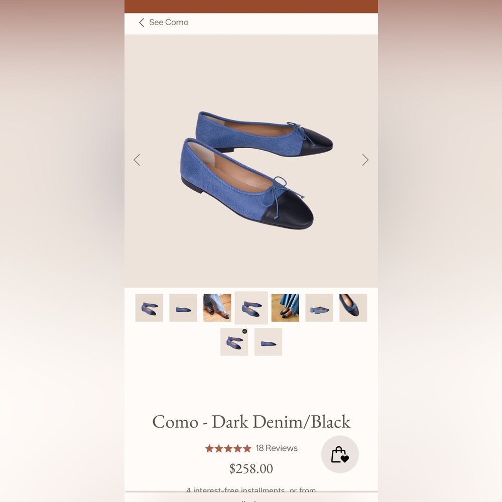NWT, A. Soliani como demin flats
